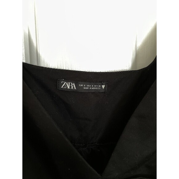 Zara Poplin Maxi Dress 100% Cotton Sz S Wedding Guest - Picture 8 of 11